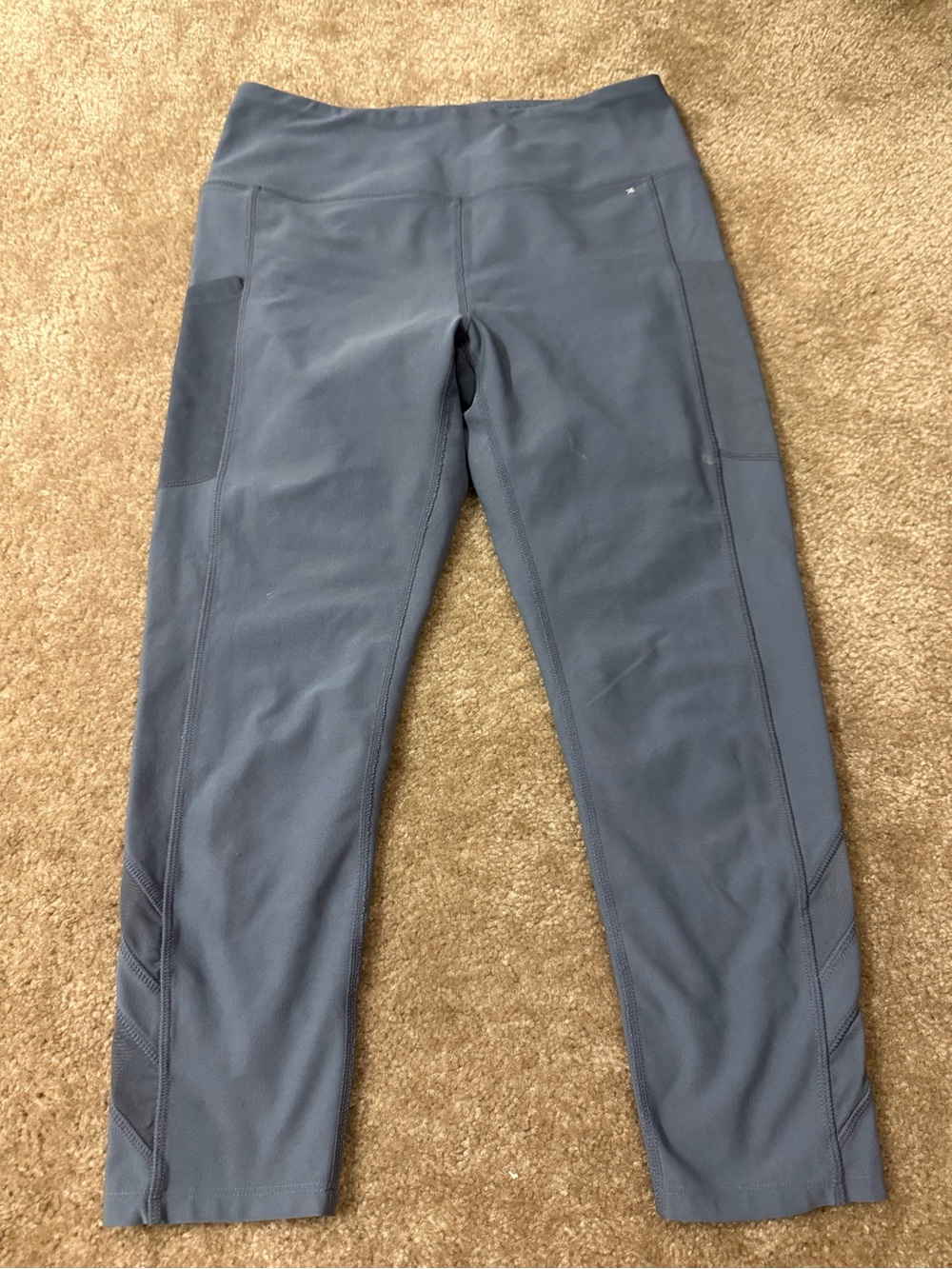 Mondetta Women's Leggings in Slate Blue Workout leggings with mesh on the side